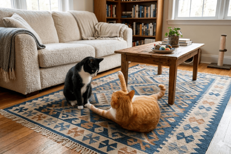 Mehr über den Artikel erfahren Leiser Streit: Je angespannter deine Katze ist, desto weniger braucht es bis zum nächsten Streit